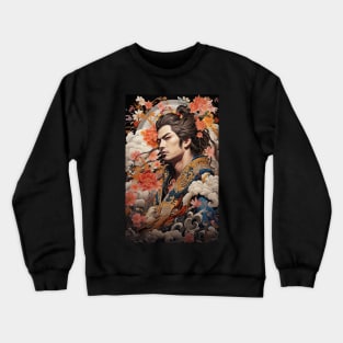 Night of Blossoms Japanese Vintage Kabuki-style Art Crewneck Sweatshirt